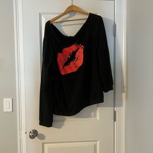Off the shoulder sweatshirt